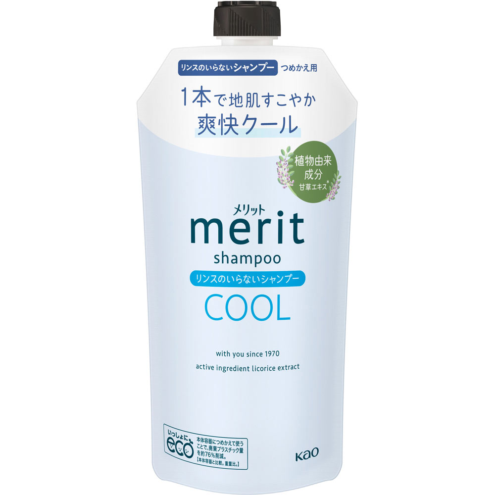 メリット　リンスのいらないシャンプークール　つめかえ用 ３２０ｍＬ 花王 (医薬部外品)