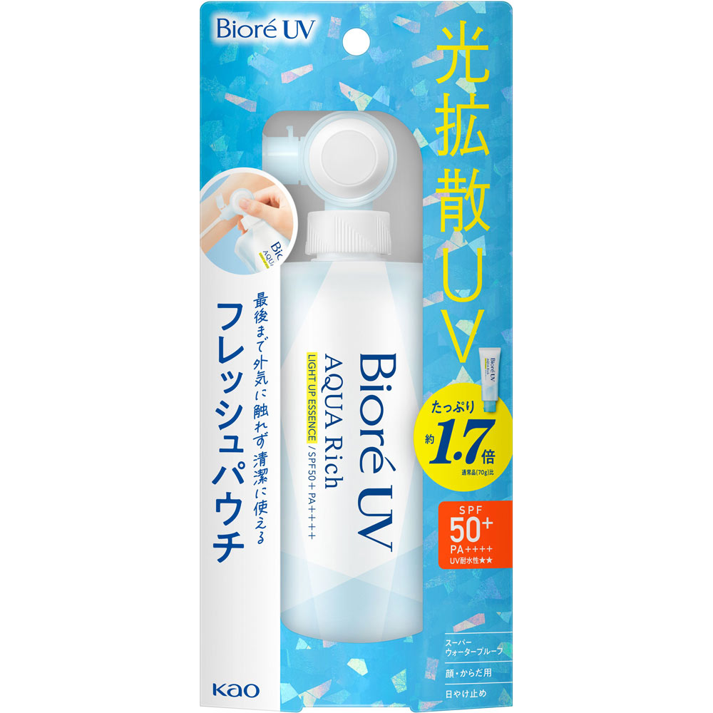 ビオレＵＶ　アクアリッチ　ライトアップエッセンス　フレッシュパウチ １２０ｇ 花王