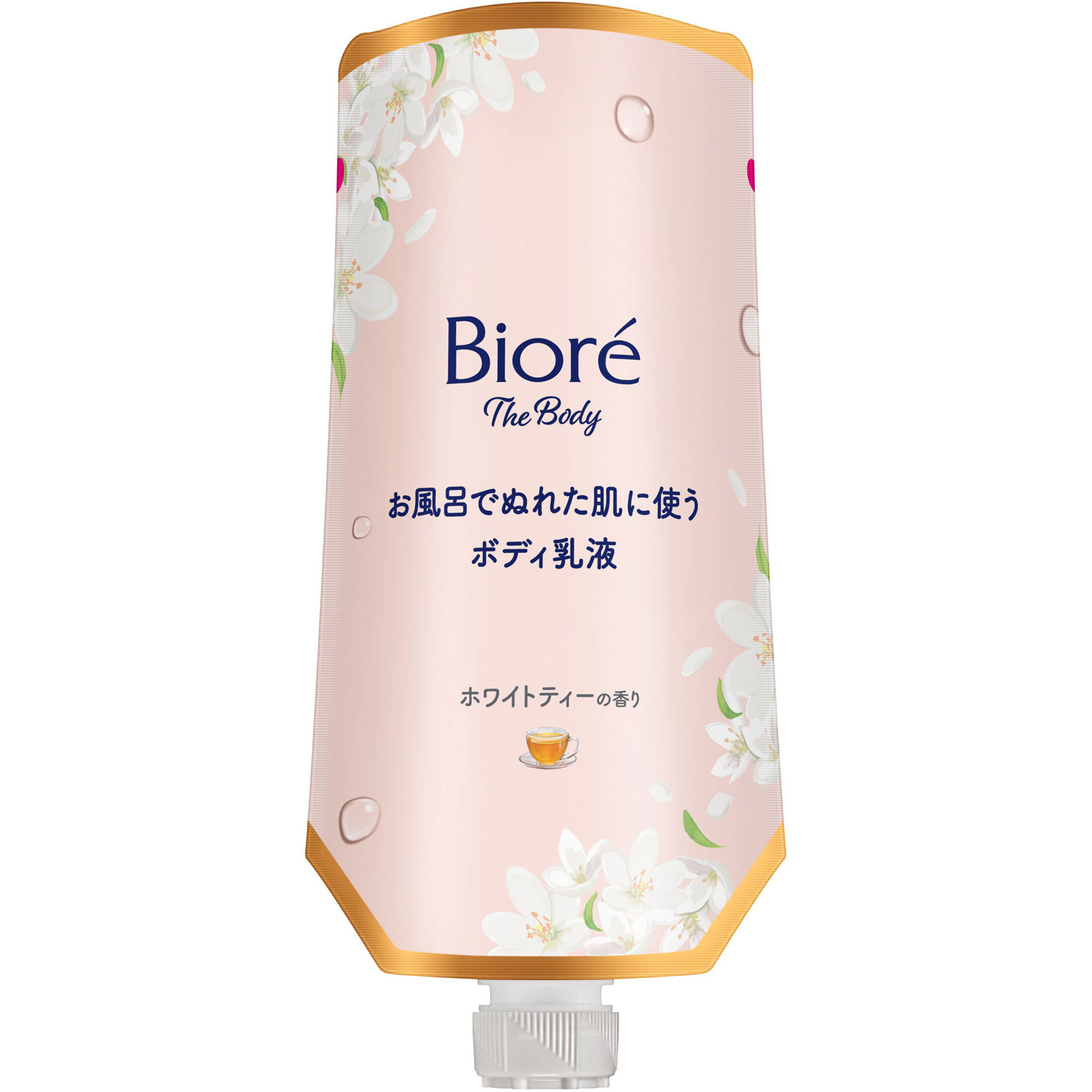 ビオレ ザ ボディ お風呂でぬれた肌に使うボディ乳液 肌しっとり ホワイトティーの香り つりさげパック 285mL 花王