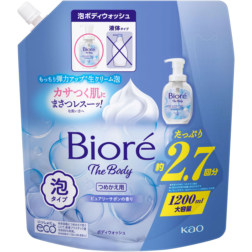 ビオレ　ザ　ボディ　泡タイプ　ピュアリーサボンの香り　つめかえ用 １２００ｍＬ 花王