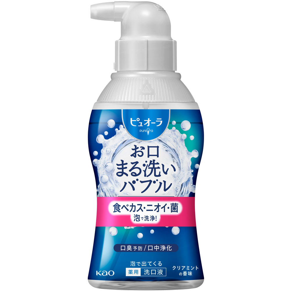 ピュオーラ 泡で出てくる洗口液 クリアミント 180mL 花王 (医薬部外品)