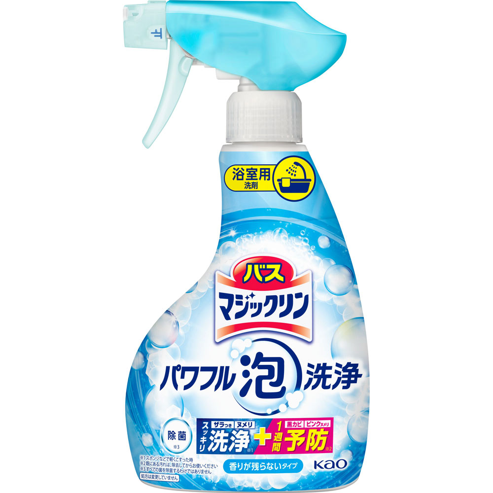 バスマジックリン　パワフル泡洗浄　香りが残らないタイプ　本体 ３５０ｍｌ 花王