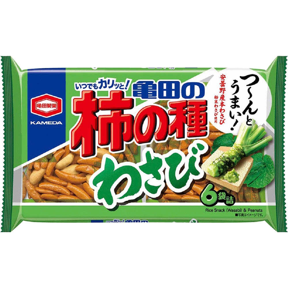 亀田の柿の種わさび6袋 １６４ｇ 亀田製菓