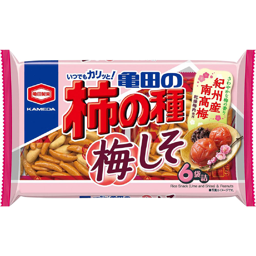 亀田の柿の種梅しそ6袋 １６４ｇ 亀田製菓