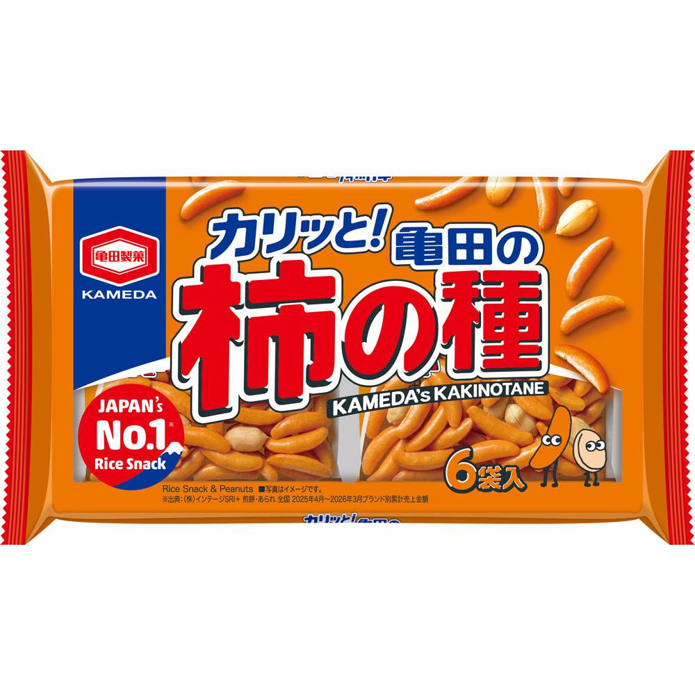亀田の柿の種 6袋 180g 亀田製菓