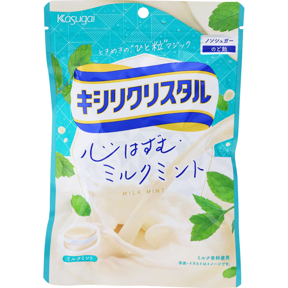キシリクリスタル ミルクミントのど飴 ７１ｇ 春日井製菓
