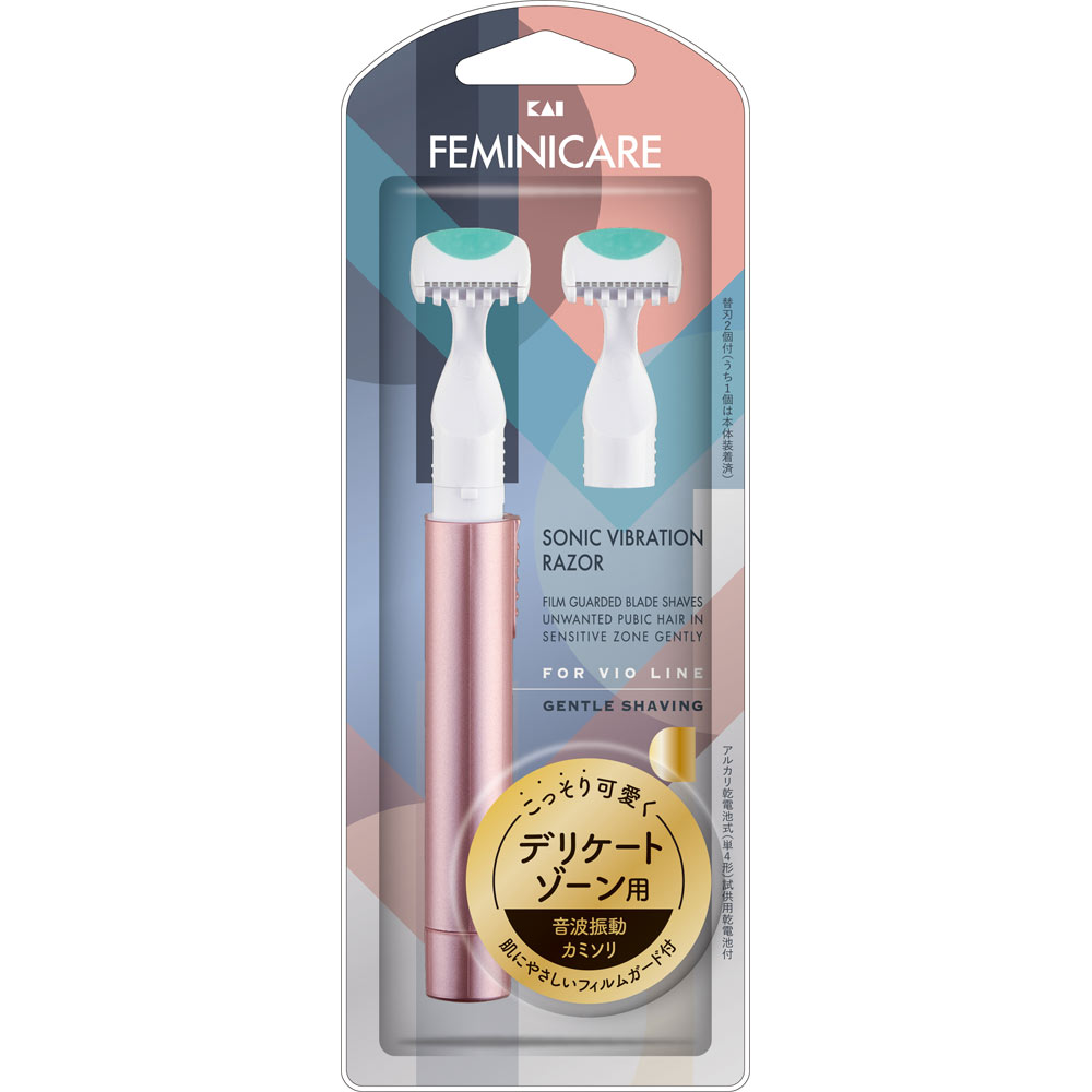 ＦＥＭＩＮＩＣＡＲＥ 音波振動カミソリ 替刃２個付 貝印カミソリ
