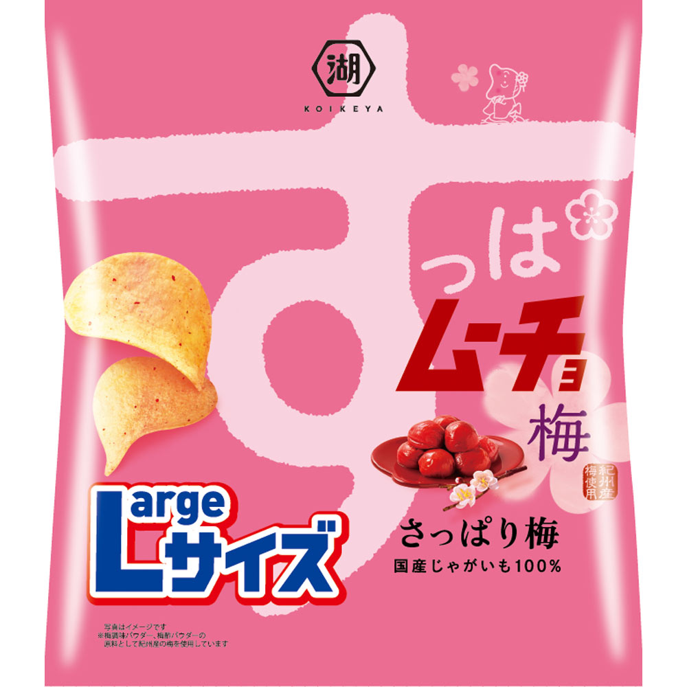 Largeサイズ すっぱムーチョチップス さっぱり梅 １０８ｇ 湖池屋