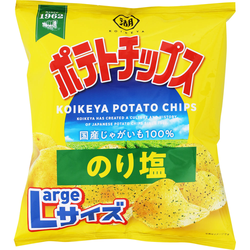 Ｌａｒｇｅサイズ ポテトチップス のり塩 １２２ｇ 湖池屋