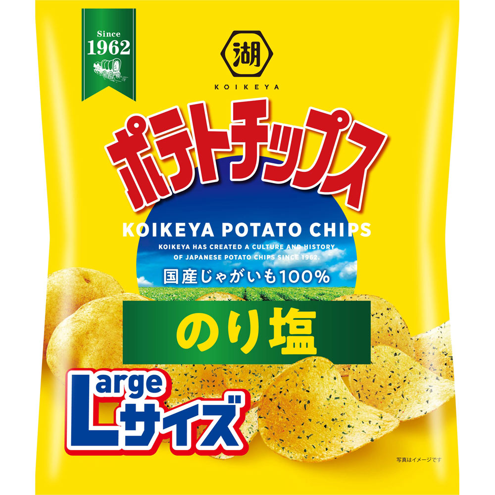 Largeサイズ ポテトチップス のり塩 １１２ｇ 湖池屋