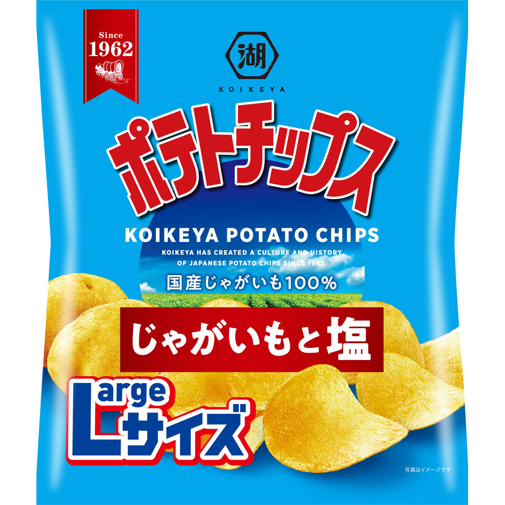 Largeサイズ ポテトチップス じゃがいもと塩 １１２ｇ 湖池屋