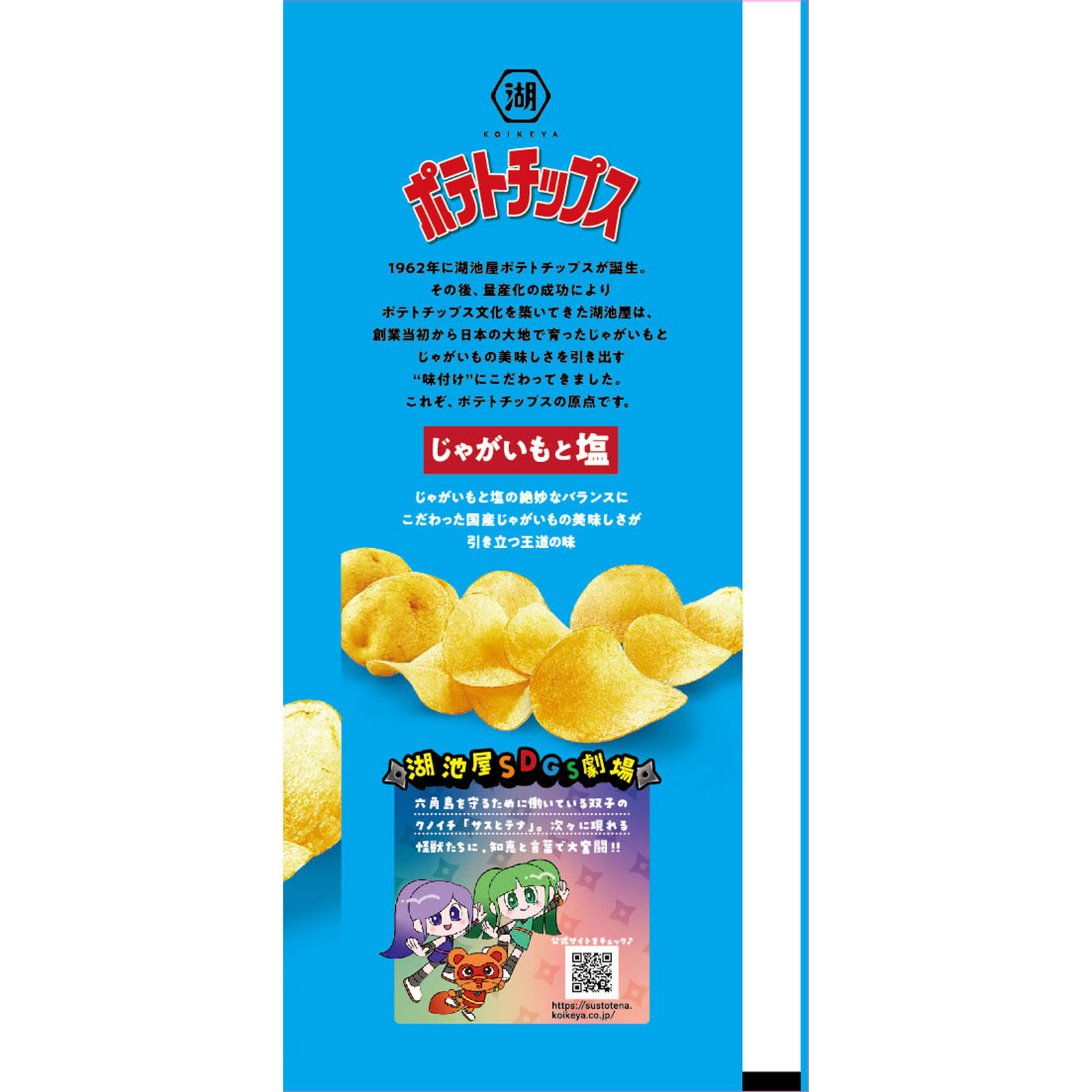 Largeサイズ ポテトチップス じゃがいもと塩 １１２ｇ 湖池屋
