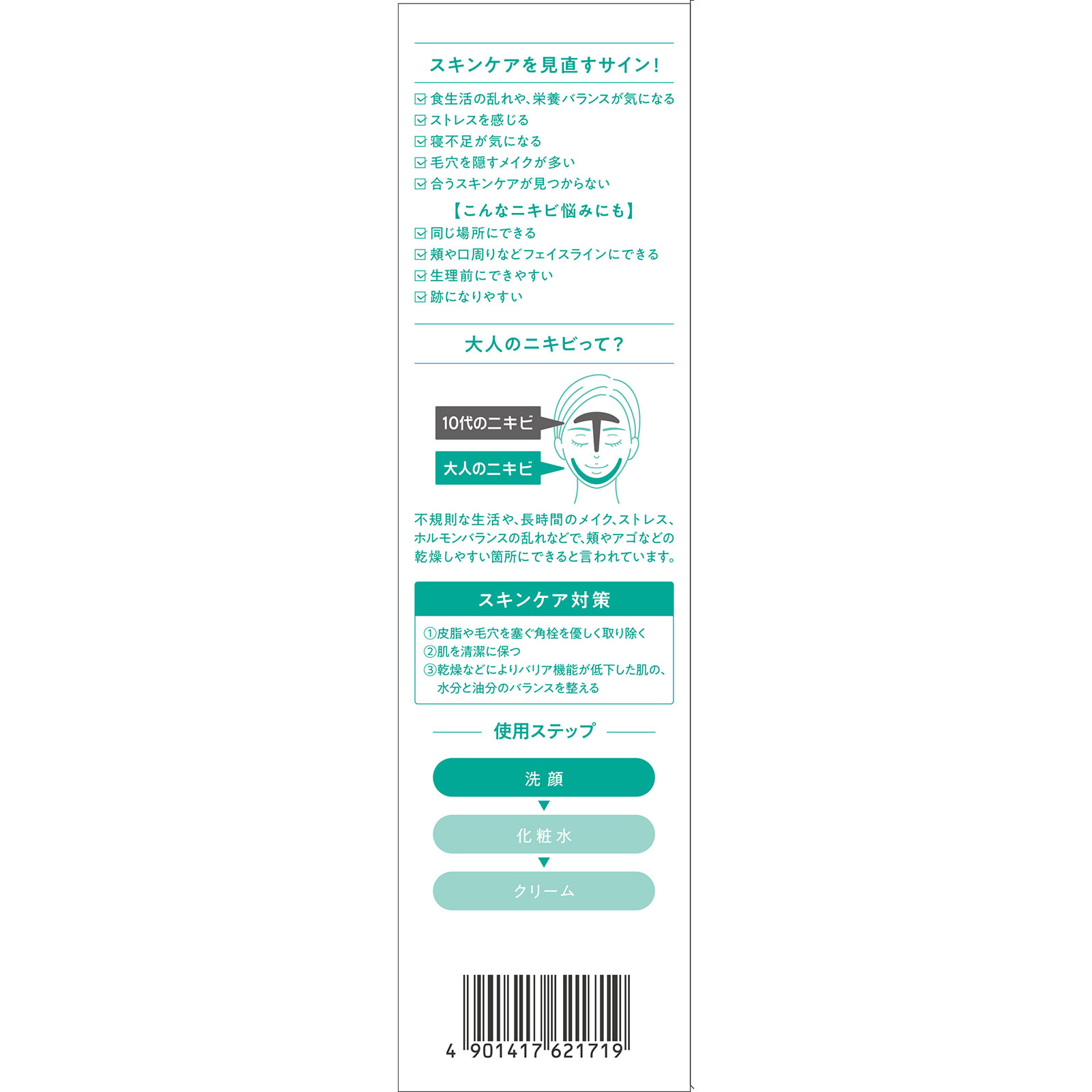 肌美精 大人のニキビ対策 薬用ホワイトクリア洗顔料 １１０ｇ クラシエホームプロダクツ (医薬部外品)