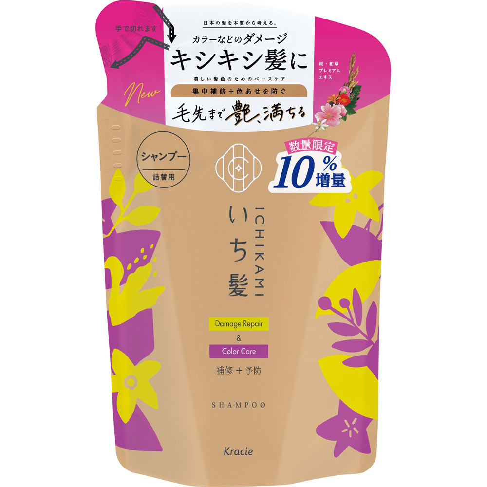 いち髪　ダメージリペア＆カラーケア　シャンプー　詰替用１０％増量 ３６３ｍＬ クラシエホームプロダクツ