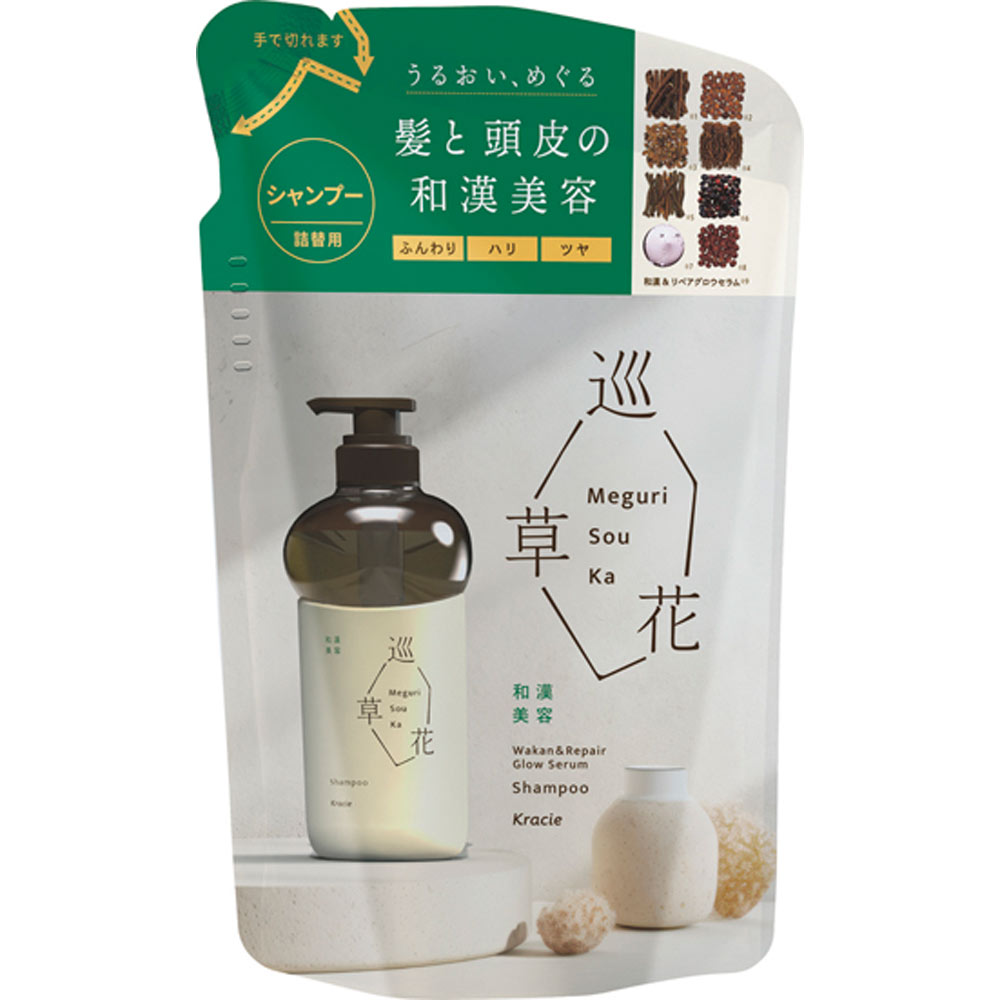 巡草花 リペアグロウシャンプー 詰替用 ３８０ｍＬ クラシエホームプロダクツ