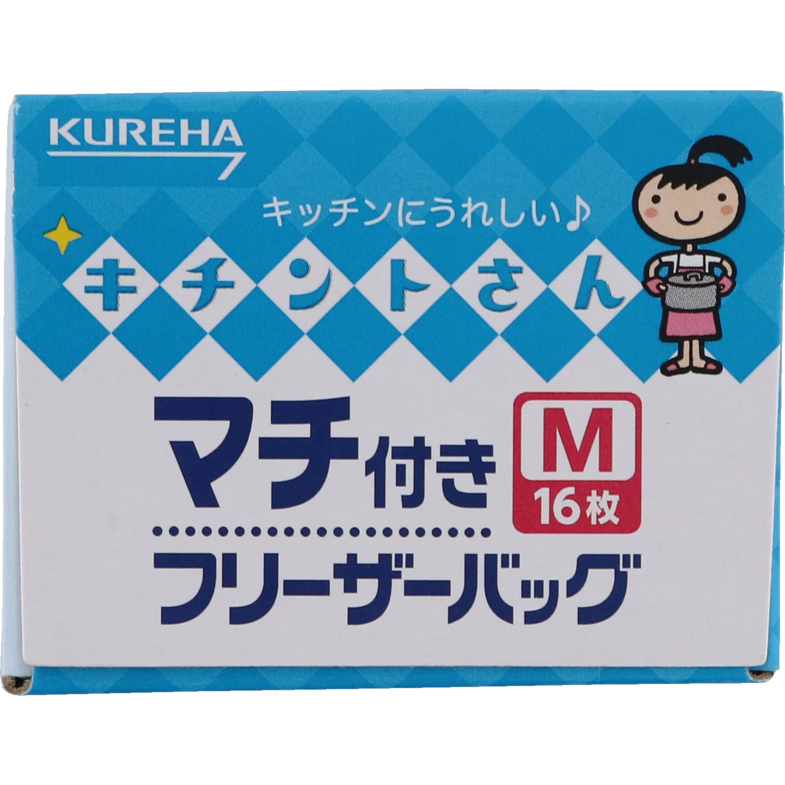 キチントさんマチ付きフリーザーバッグＭ １６枚 クレハ