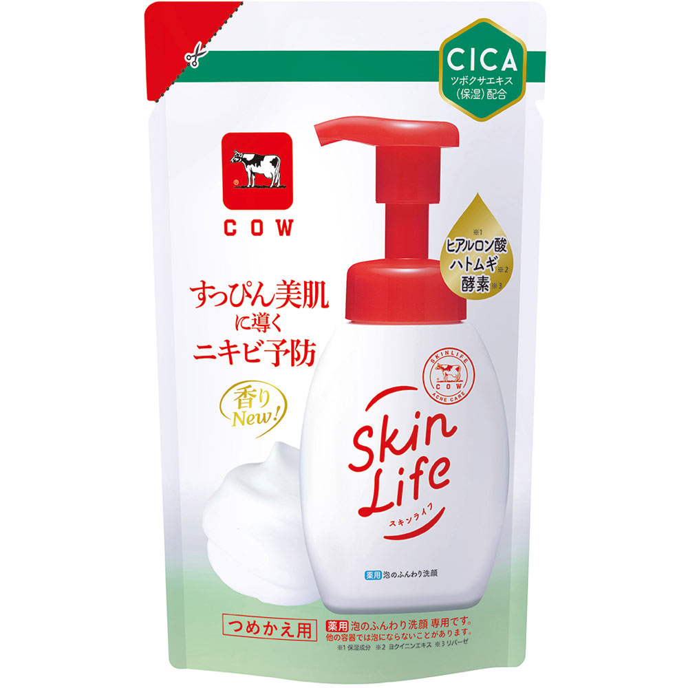 スキンライフ 薬用泡のふんわり洗顔 詰替用 １４０ｍＬ 牛乳石鹸共進社 (医薬部外品)