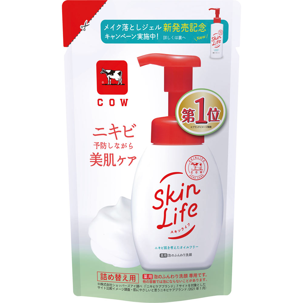 スキンライフ 薬用泡のふんわり洗顔 詰替用 １４０ｍＬ 牛乳石鹸共進社 (医薬部外品)