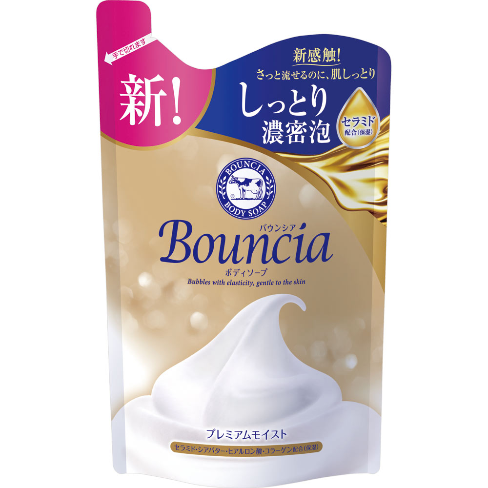 バウンシアボディソープ プレミアムモイスト 詰替用 ３４０ｍＬ 牛乳石鹸共進社