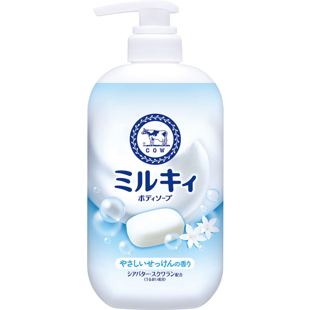 ミルキィボディソープ　やさしいせっけんの香り　ポンプ付 ５００ｍＬ 牛乳石鹸共進社