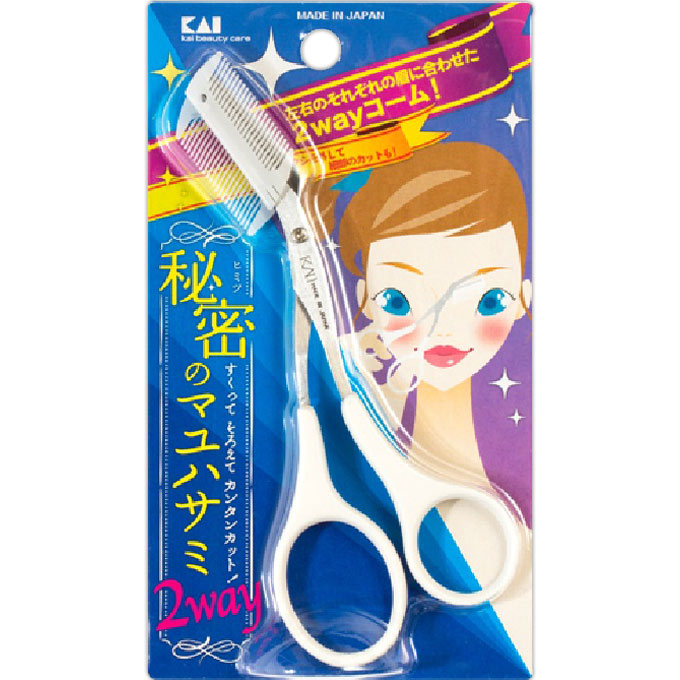 クシ付きマユハサミ（２ＷＡＹ） ＿ 貝印
