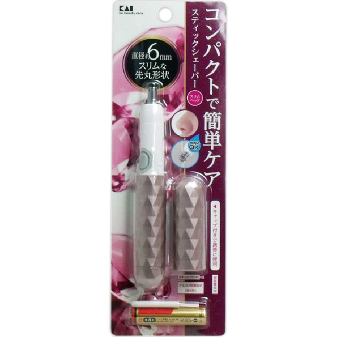 スティックシェーバースリムヘッドピンク － 貝印