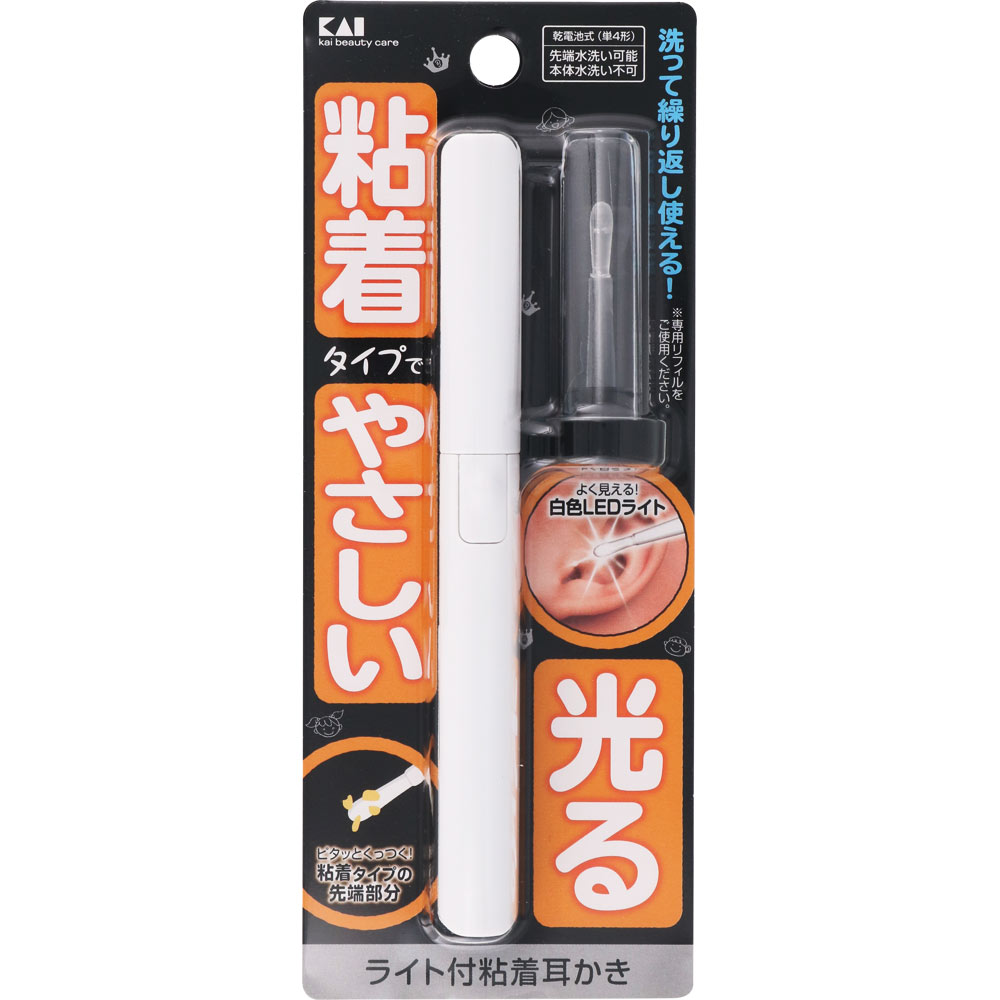 ライト付粘着耳かき １個入 貝印