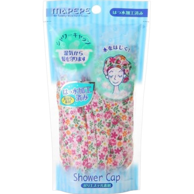 ｍａｐｅｐｅ シャワーキャップ フラワーピンク ＿ シャンテイ