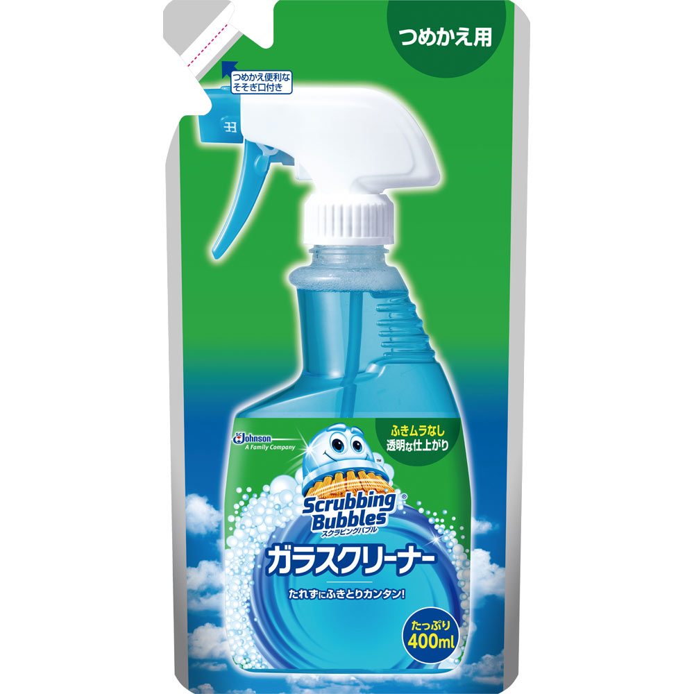 スクラビングバブル ガラスクリーナーつめかえ用 ４００ｍｌ ジョンソン