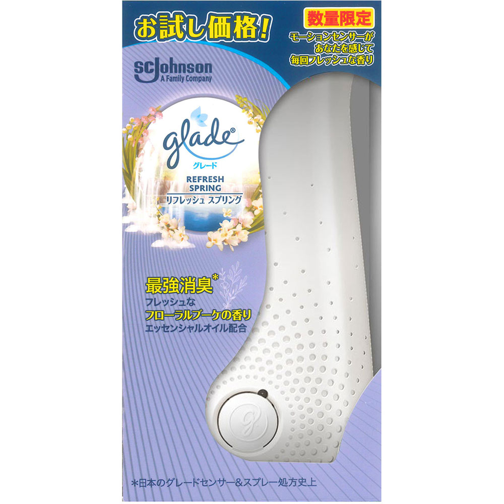 消臭センサー＆スプレー リフレッシュスプリング 本体お試し品 １８ｍｌ ジョンソン
