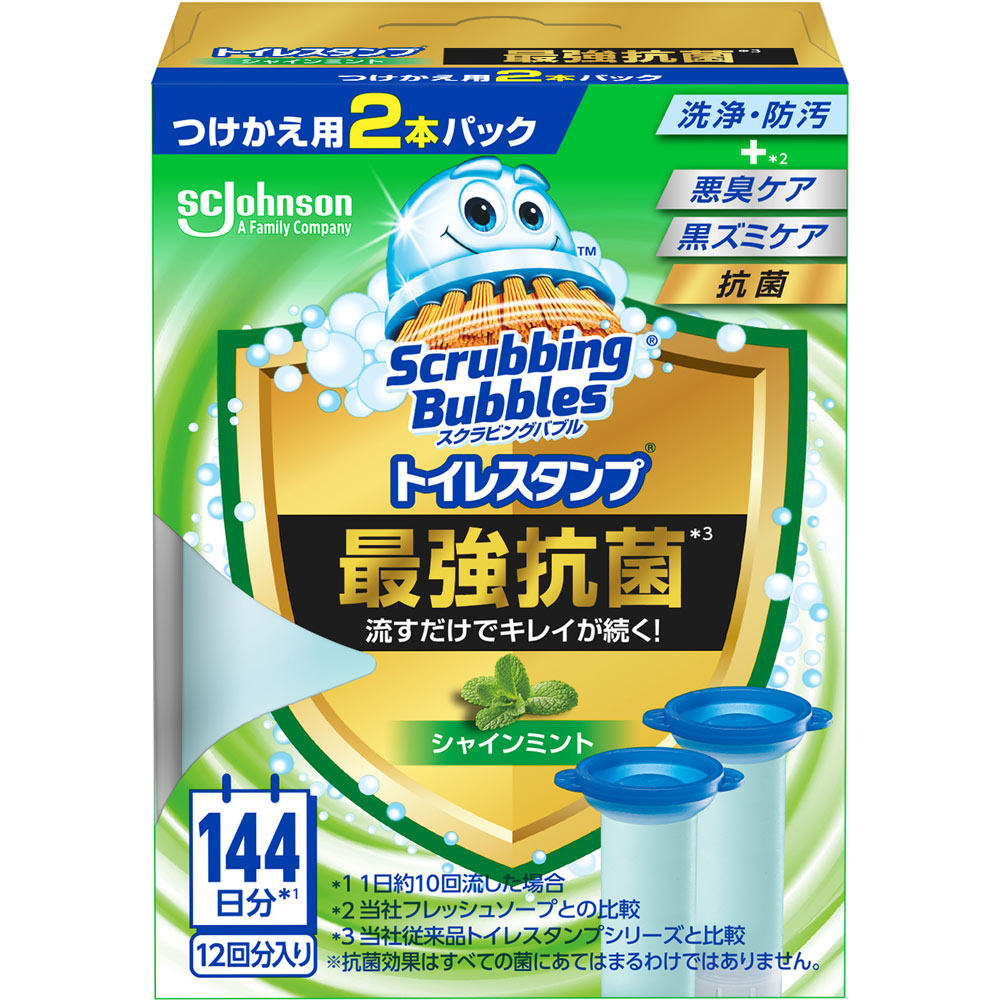 スクラビングバブル　トイレスタンプ最強抗菌シャインミント　替え ３８ｇ×２ ジョンソン