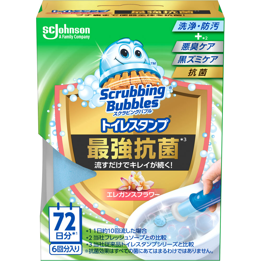 スクラビングバブル　トイレスタンプ最強抗菌　エレガンスフラワー本体 ３８ｇ ジョンソン