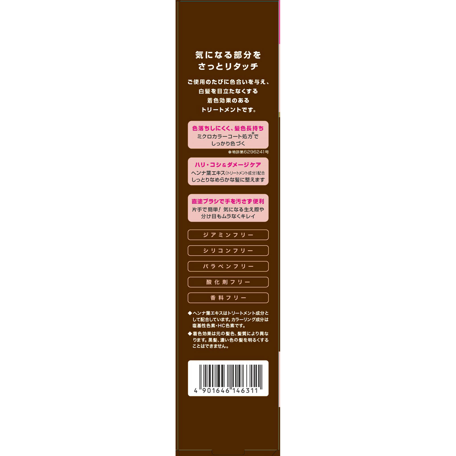 テンスター リタッチカラートリートメント DARK BROWN