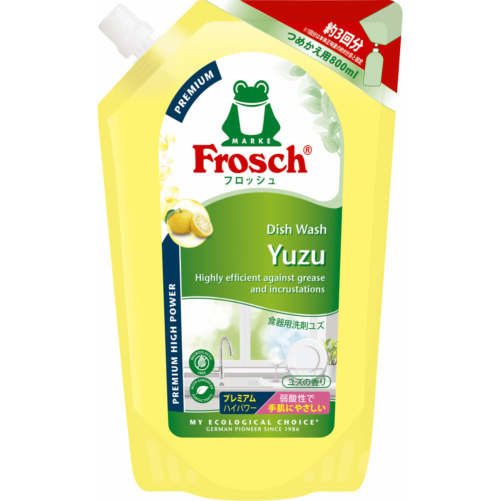 フロッシュ食器用洗剤　ユズプレミアム　詰替え用 ８００ｍｌ 旭化成ホームプロダクツ