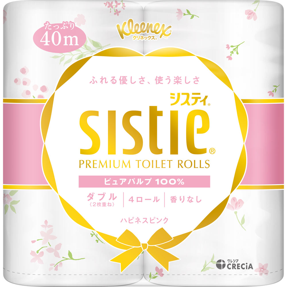 クリネックス システィ ダブル ハピネスピンク ４ロール 日本製紙クレシア