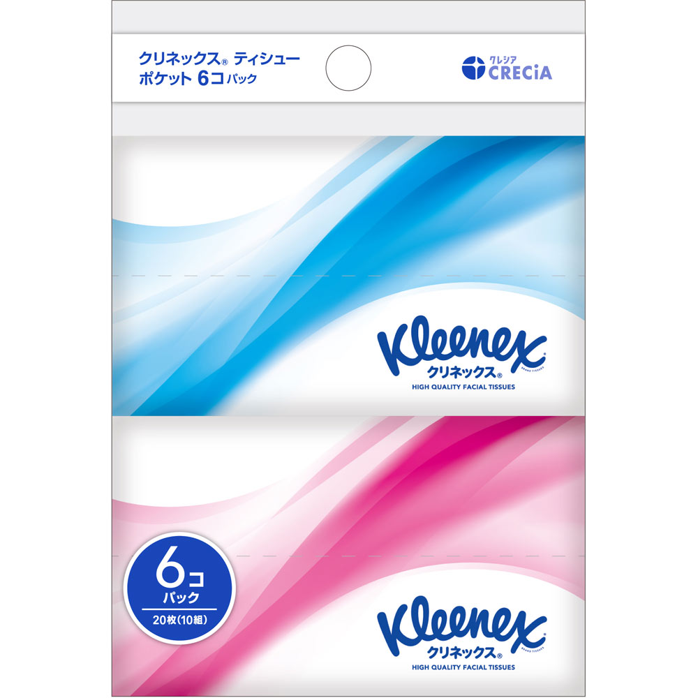 クリネックス ティシュー ポケット 6コパック １０組 日本製紙クレシア