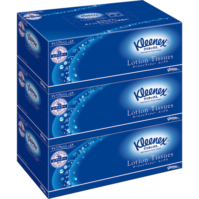 クリネックス ローションティシュー エックス １８０組×３個 日本製紙クレシア