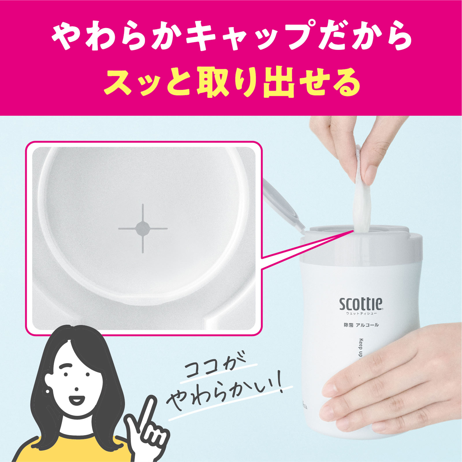 スコッティ ウェットティシュー除菌ノンアルコール １２０枚 日本製紙クレシア