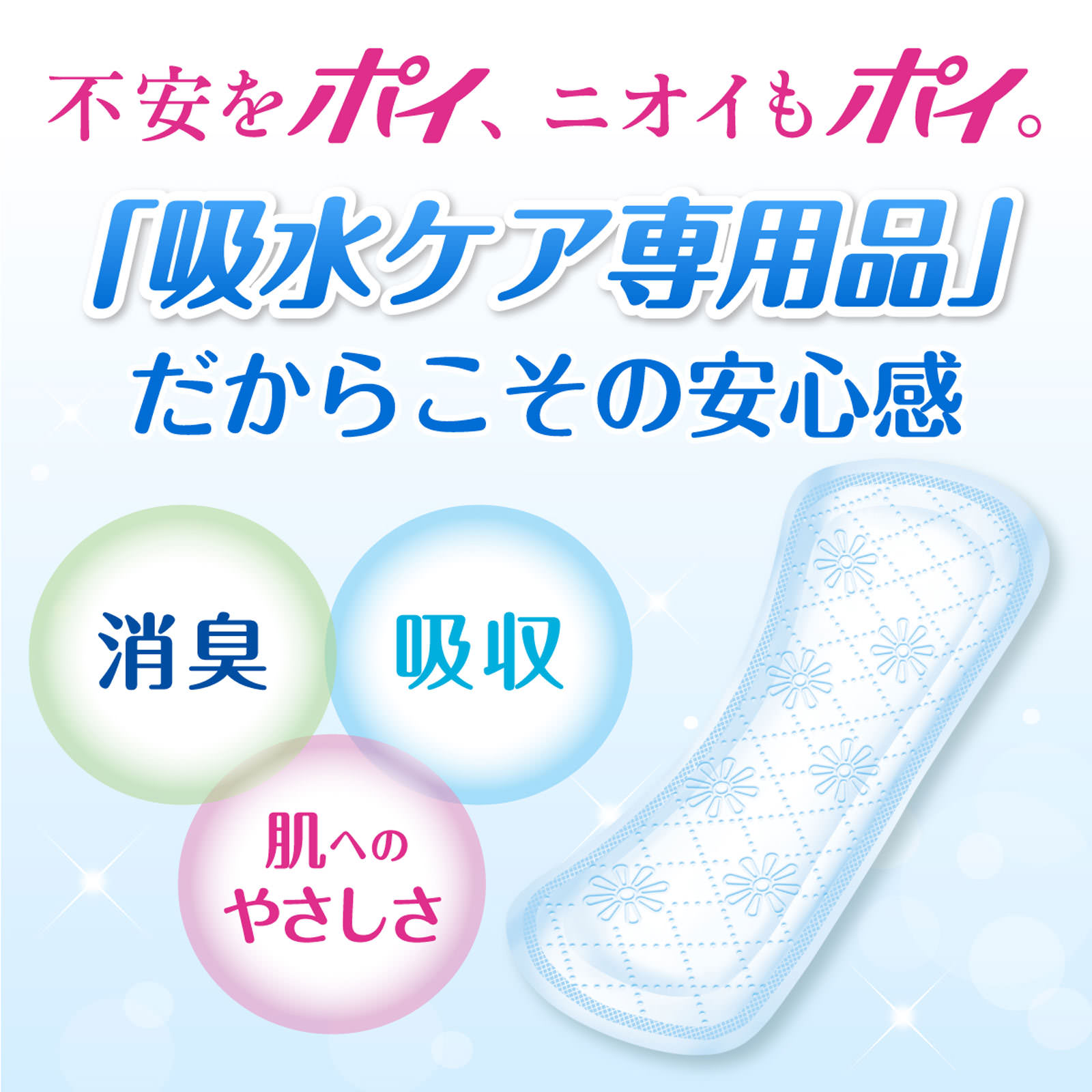 ポイズ肌ケアパッド 超吸収ワイド女性用 お徳パック 18枚 日本製紙クレシア