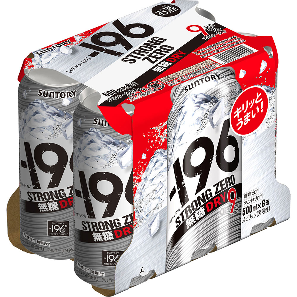 －１９６ストロングゼロ＜無糖ドライ＞ ５００ｍｌ×６ サントリー