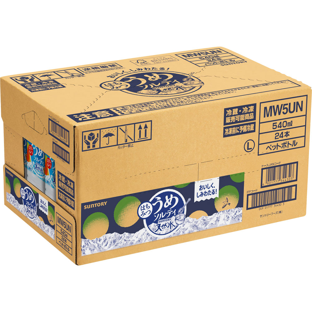 天然水 はちみつうめ ソルティ ケース ５４０ｍｌ×２４ サントリー