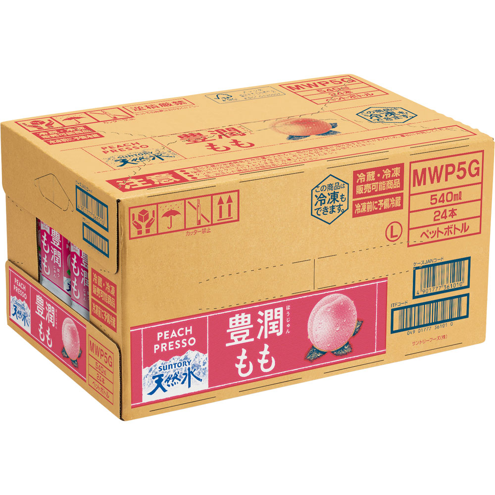 豊潤もも＆サントリー天然水　ケース ５４０ｍｌ×２４ サントリー