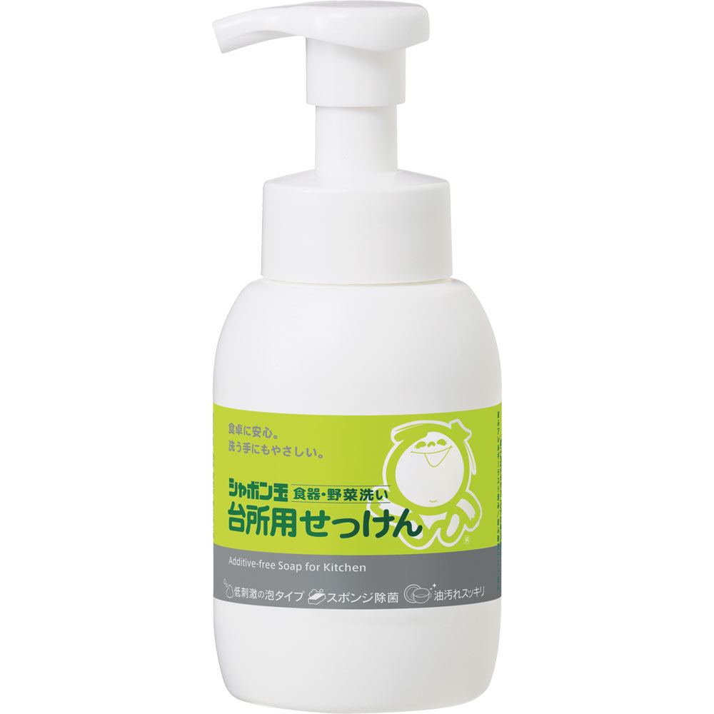 台所用せっけん泡タイプ本体 ３００ｍＬ シャボン玉石けん