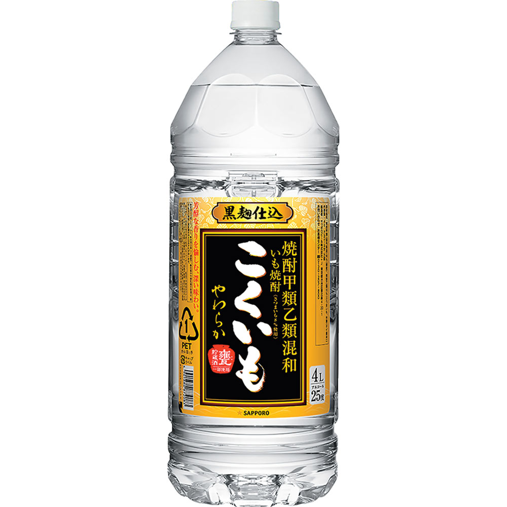 芋混和焼酎 こくいも ２５度ペット ４０００ｍｌ サッポロビール