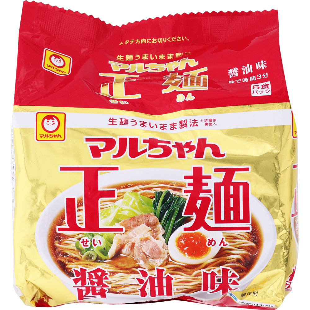 マルちゃん正麺 醤油味 ５Ｐ ５２５ｇ 東洋水産