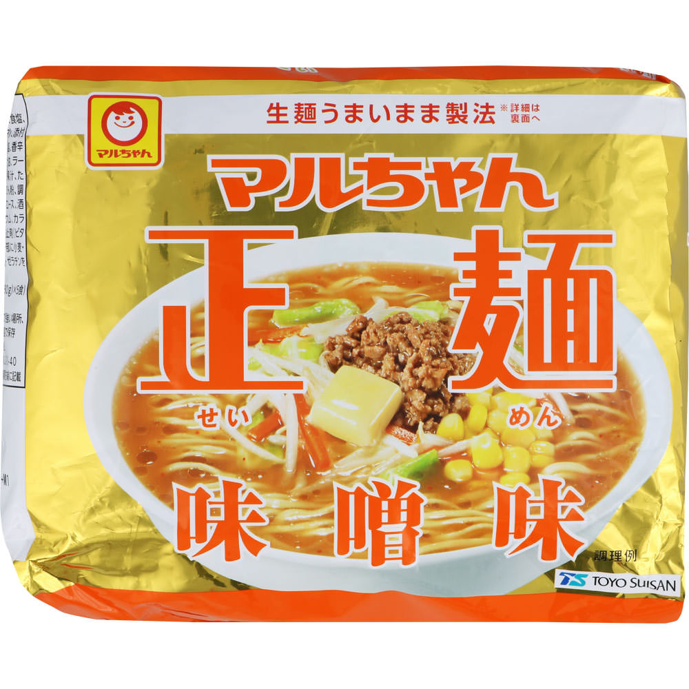 マルちゃん正麺 味噌味 ５Ｐ ５４０ｇ 東洋水産
