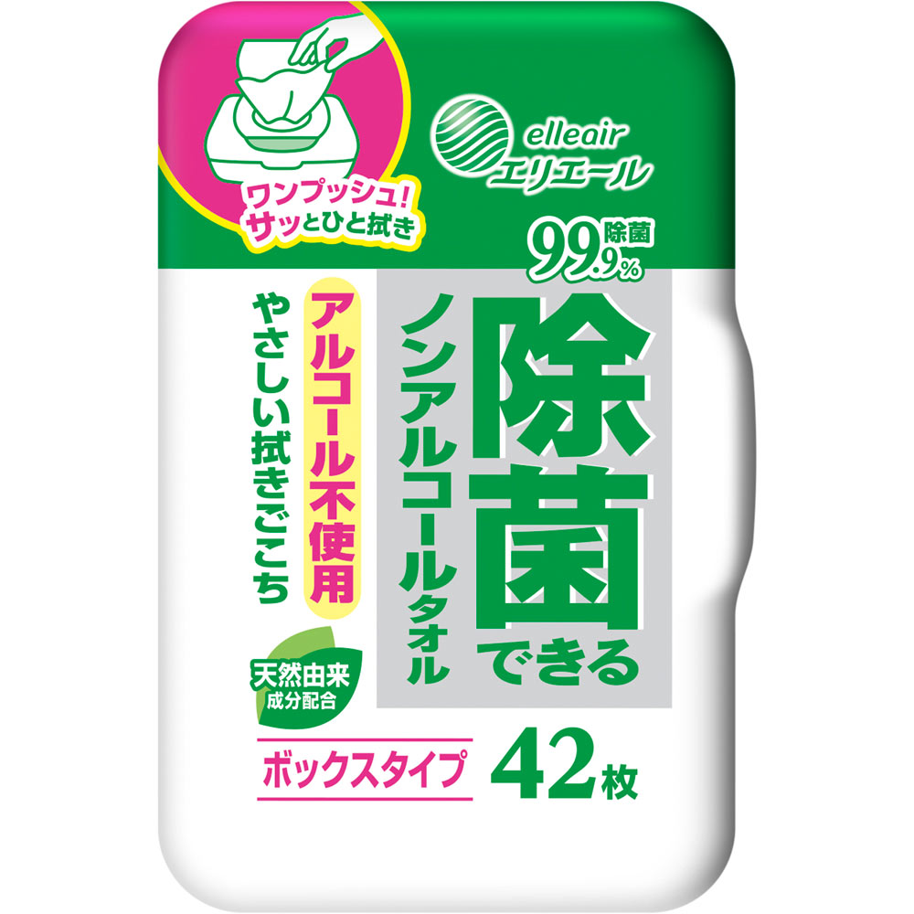 エリエール除菌できる ノンアルコールタオル 本体 ４２枚本体 大王製紙