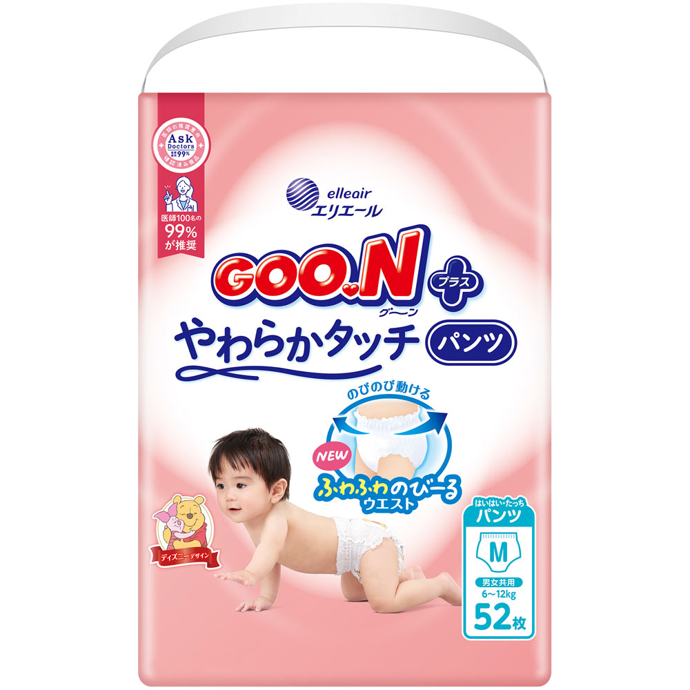 グーンプラス　やわらかタッチパンツＭサイズ ５２枚 大王製紙