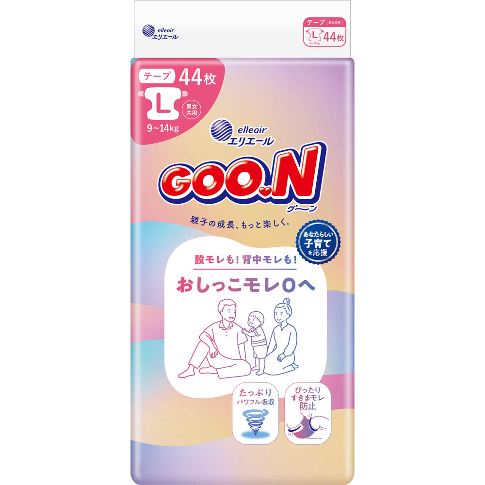 グーン　ゆるうんちモレ０へ　テープＬサイズ ４４枚 大王製紙