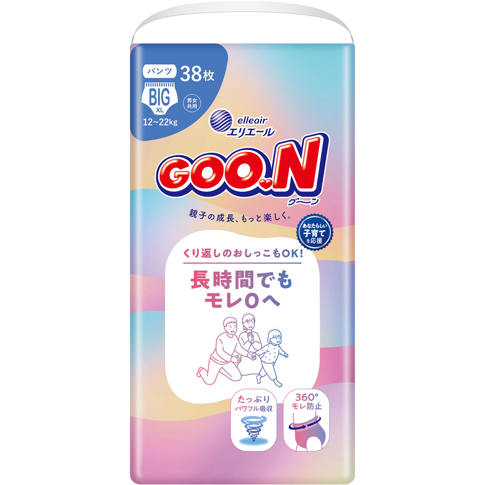 グーン　長時間でもモレ０へ　パンツＢＩＧサイズ ３８枚 大王製紙
